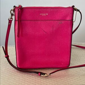FREE WITH ANY PURCHASE Coach Fuchsia Crossbody Bag